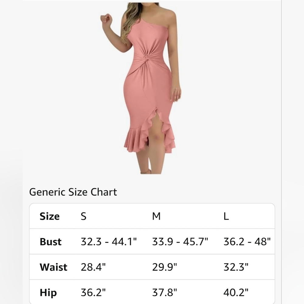 Peach One-Shoulder Ruched Bodycon Dress - Picture 4 of 6